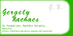 gergely machacs business card